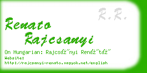 renato rajcsanyi business card